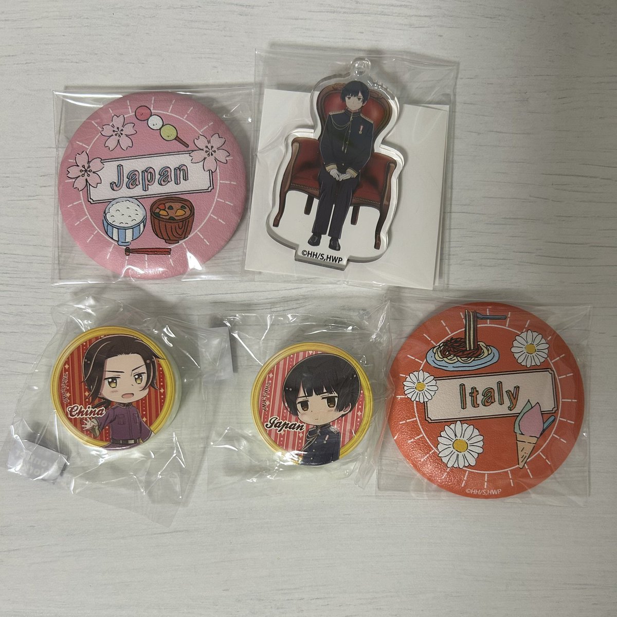 【譲渡/交換】ヘタリア ぱしゃこれ くるみたぴぬい

譲→画像のもの(伊、独、日、露、中)

求→定価(+送料)≫ぱしゃこれ英、仏

くるみたぴぬい中とのお取引優先
日の譲渡は他のものと同数優先

都内手渡し、郵送どちらも可能です。お気軽にお声かけください。