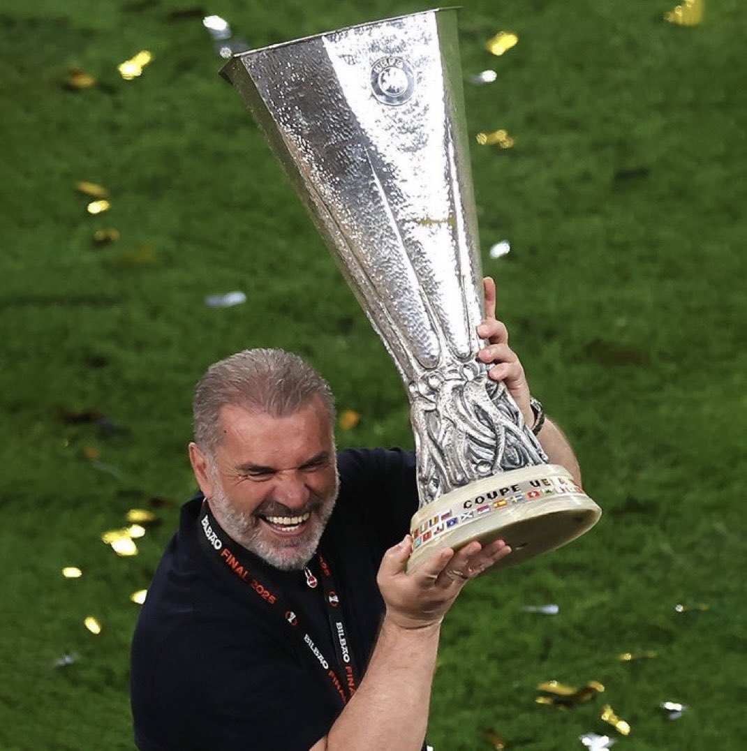 Thank you Ange for giving me one of the best nights as a Spurs fan in my lifetime in Bilbao ❤️

Certified Legend MATE 🏆
#Postecoglou