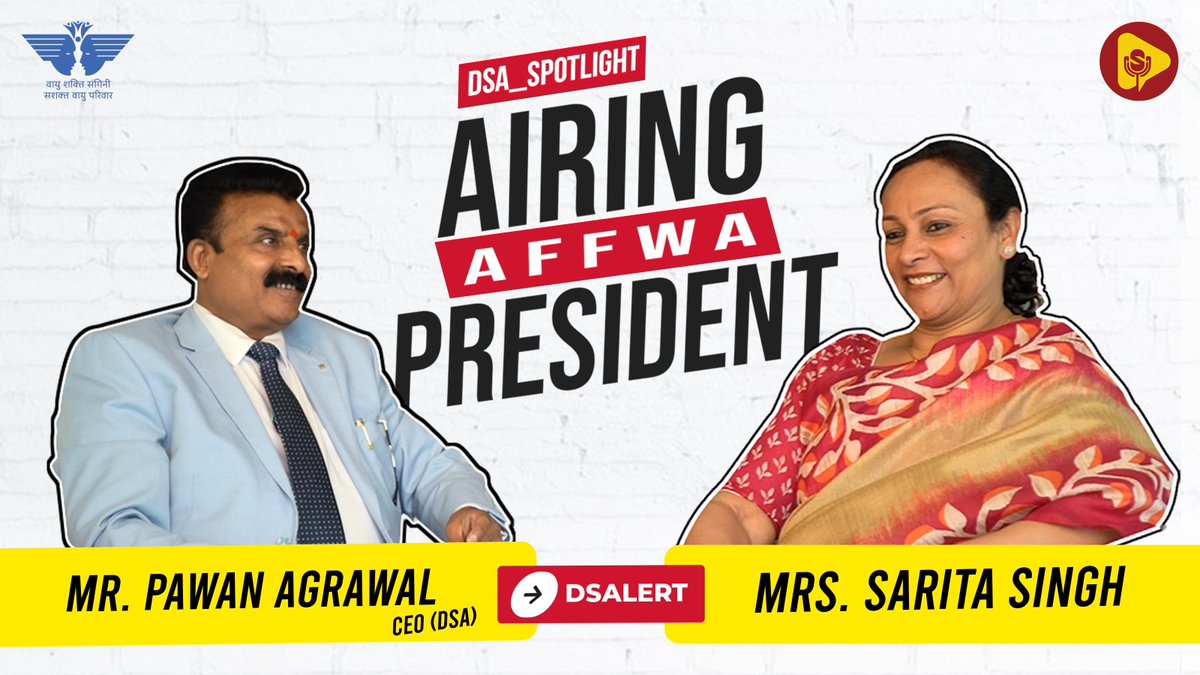 DSAlert's tweet image. DSA_Spotlight: Mrs.Sarita Singh on AFFWA, her family &amp;amp; untold IAF stories
Full Podcast link-youtu.be/LvB9jkijnRw
Welcome to the #inaugural DSA_Spotlight Podcast, This rare conversation is hosted by DSA CEO Mr. Pawan Agrawal featuring a rare and inspiring conversation with…