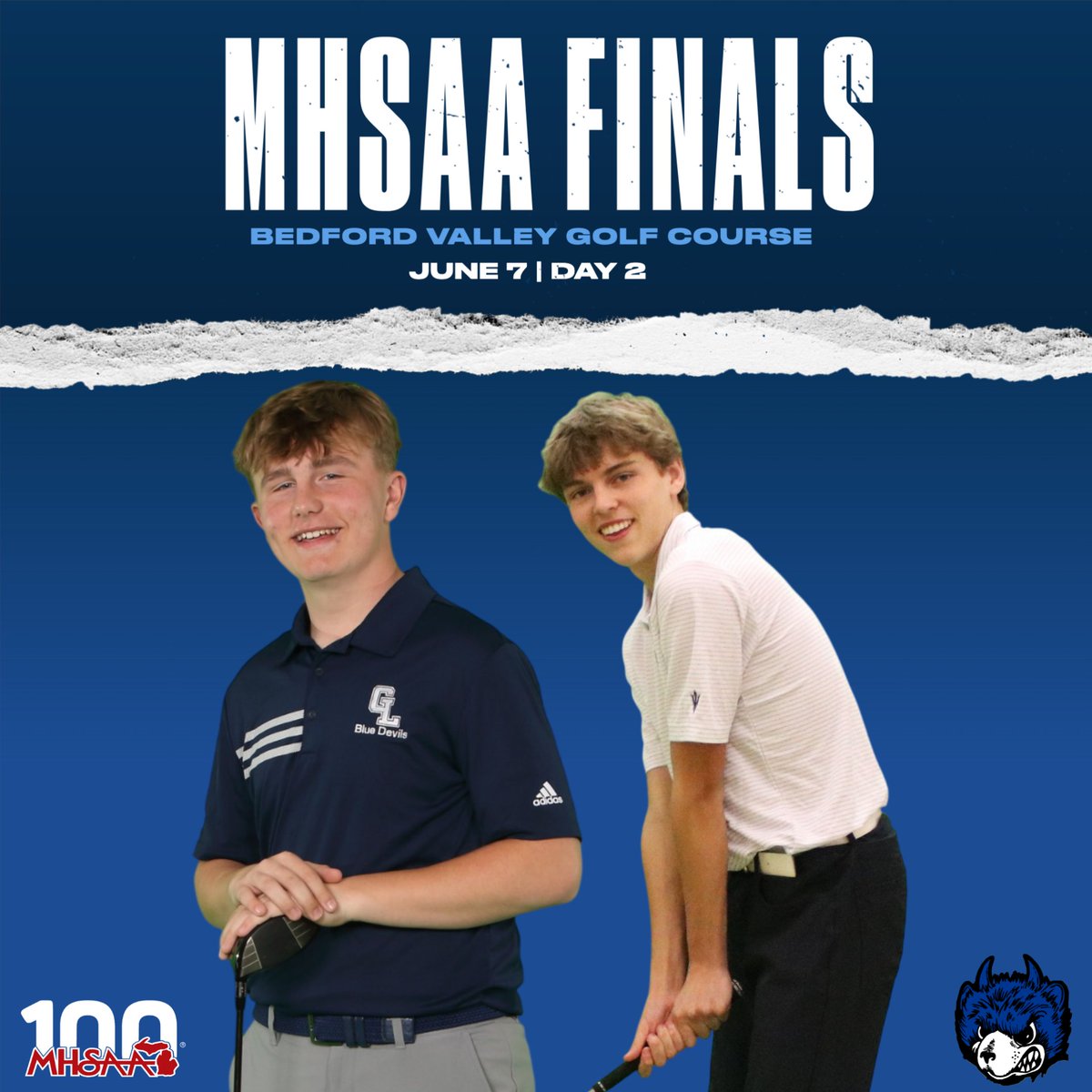 Blue Devil golf starts day 2 of the MHSAA state finals in fifth place.  Good luck in the final day!