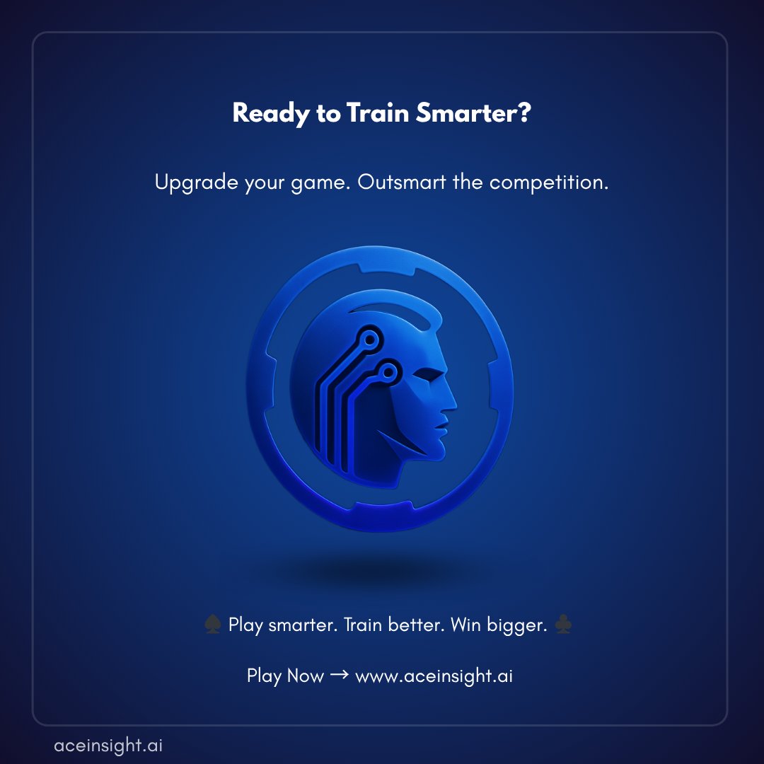 AceInsightAI's tweet photo. 🧠 What if your poker coach was smarter than any human?
Meet the AI Coach — battle-tested, AI-perfected.
Train smarter. Outsmart the competition. Win bigger. ♠️♣️
#PokerAI #AICoach #TrainSmarter #WinBigger #PokerMindset #AIRevolution https://t.co/zgc3tg4iPP