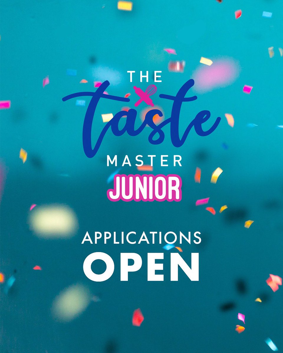 BIG NEWS! #TheTasteMasterJunior is BACK! 

Applications are now open: thetastemaster.co.za/the-taste-mast…

The Taste Master Junior Season 2 is brought to you by <a href="/_CloverSA/">Clover South Africa</a> . #CloverMadeWithLove