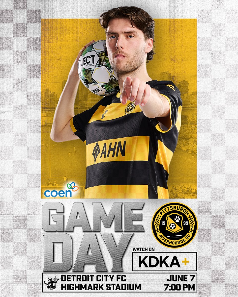 ⚪️ It's WHITE AHT WEEKEND! ⚪️
 
🆚 <a href="/DetroitCityFC/">Detroit City FC</a>
⏰ 7:00 pm
📍 @HighmarkStadium
🎟️ ow.ly/6LAm50W2LP9
 
📺 @kdka +
🎥 ESPN+
🎧 Radio Las Palmas 92.9 FM HD2
Match presented by <a href="/CoenMarkets/">Coen Markets</a>
 
#PITvDET #Grittsburgh