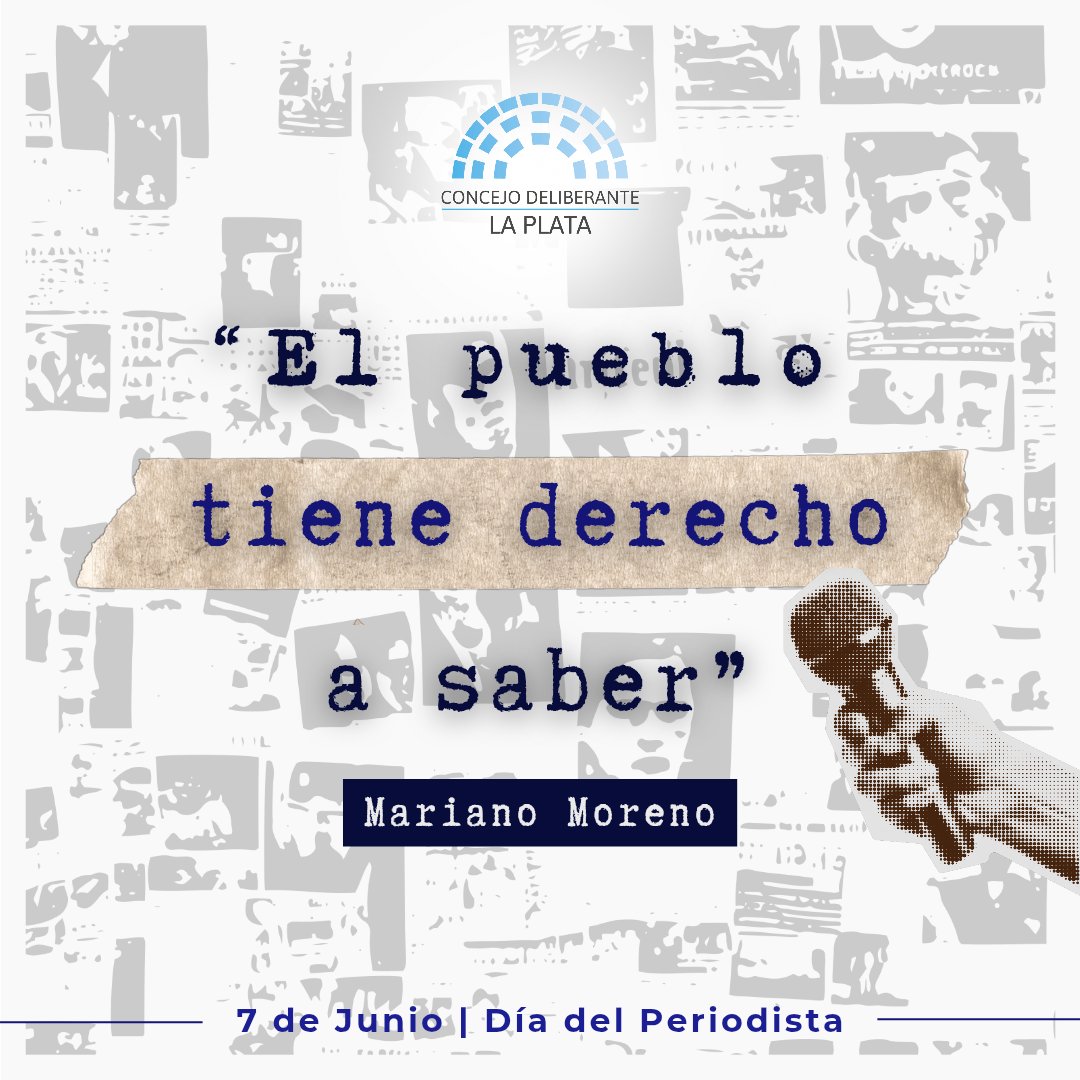 📰 7 de junio • Día del Periodista🎙

Un reconocimiento a las y los periodistas, en especial a los de nuestra ciudad, quienes con su trabajo garantizan la libertad de expresión y el acceso a la información.

¡Gracias por acompañarnos en la difusión de la tarea legislativa! 🙌