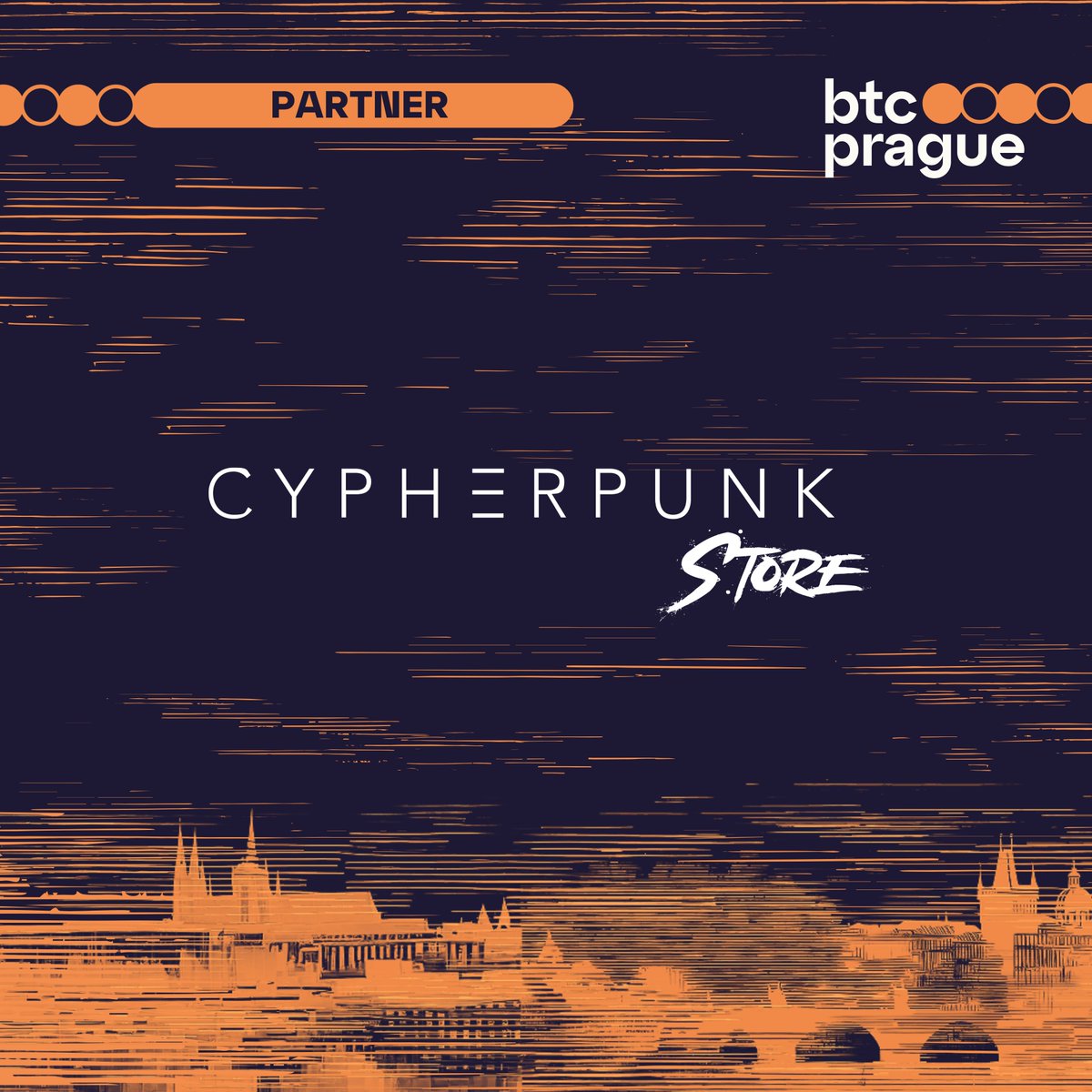 Partner of BTC Prague 2025: Cypherpunk Store 🔥 @cypherpunkstore offers a  curated selection of Bitcoin-themed merchandise, including apparel,  accessories, and collectibles from leading Bitcoin companies. With  worldwide shipping and a commitment to