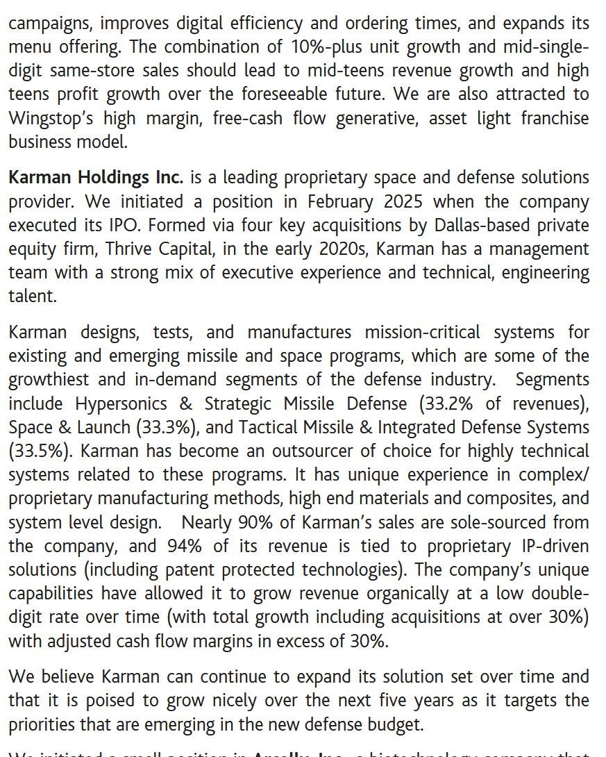 _iinvested's tweet photo. 1Q'25 Baron Discovery Fund on $WING, $KRMN, $ACLX

More fund letters here:
https://t.co/NM0463QOZj https://t.co/0MXgS7SPoT