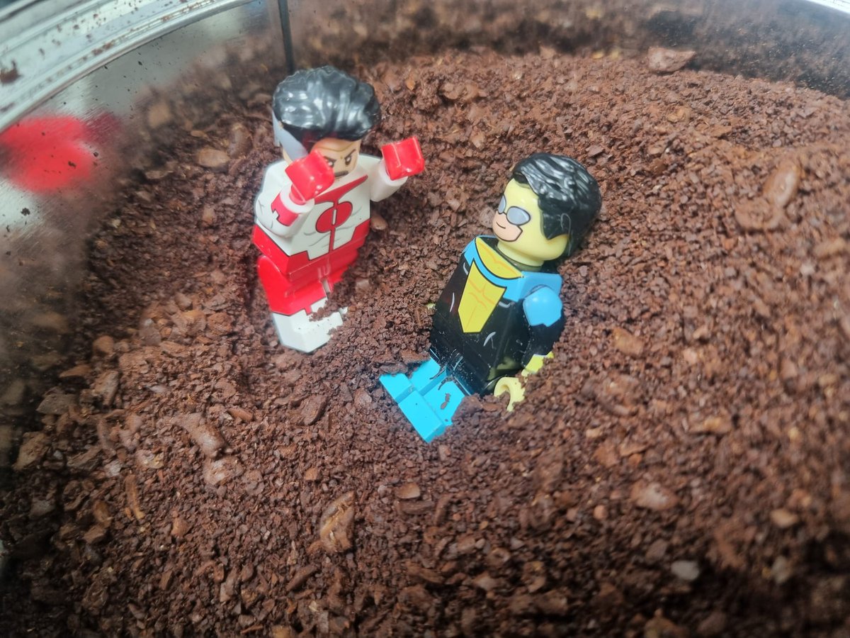 My son has found a new use for the coffee grounds...

Think Mark!!! 😆