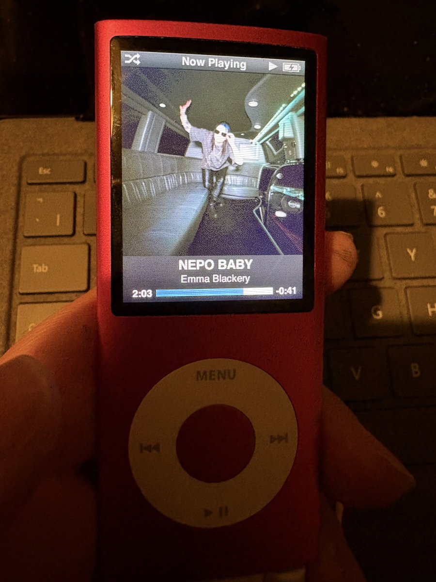Cat (@catherine_i_m) on Twitter photo Inspired by your post the other day <a href="/emmablackery/">Emma Blackery</a> I managed to get my old iPod working and put nepo baby on it. Inspired by your post the other day <a href="/emmablackery/">Emma Blackery</a> I managed to get my old iPod working and put nepo baby on it.