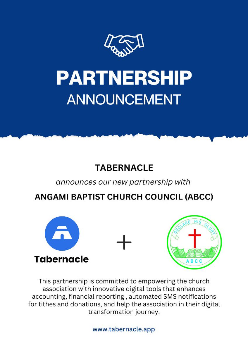 We are deeply honored and grateful to announce our official partnership with the Angami Baptist Church Council (ABCC) which is a collective representation of 100+ Angami Churches. 

We look forward to strengthening the local churches through technology tailored for ministry.