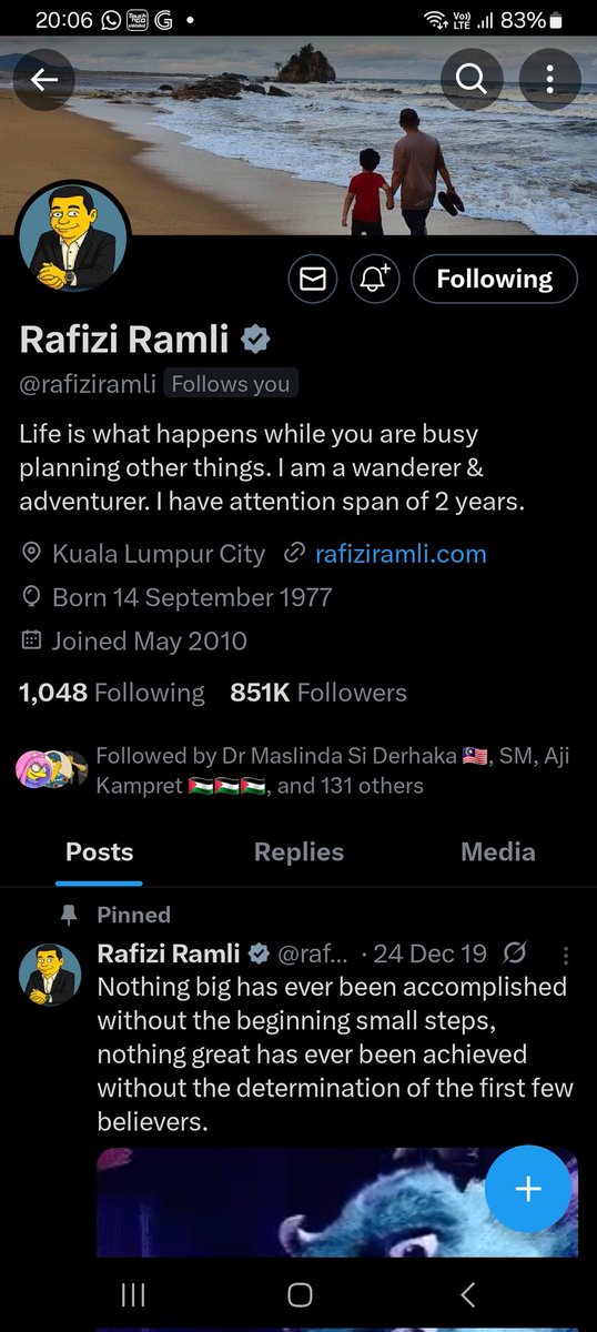 <a href="/hairilnahar/">MalaysiaKu</a> akhirnya YB RR follow.... thanks...