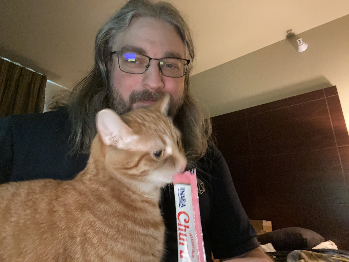 As per our discussion of the other night, here is Dandy getting her “more treats”.