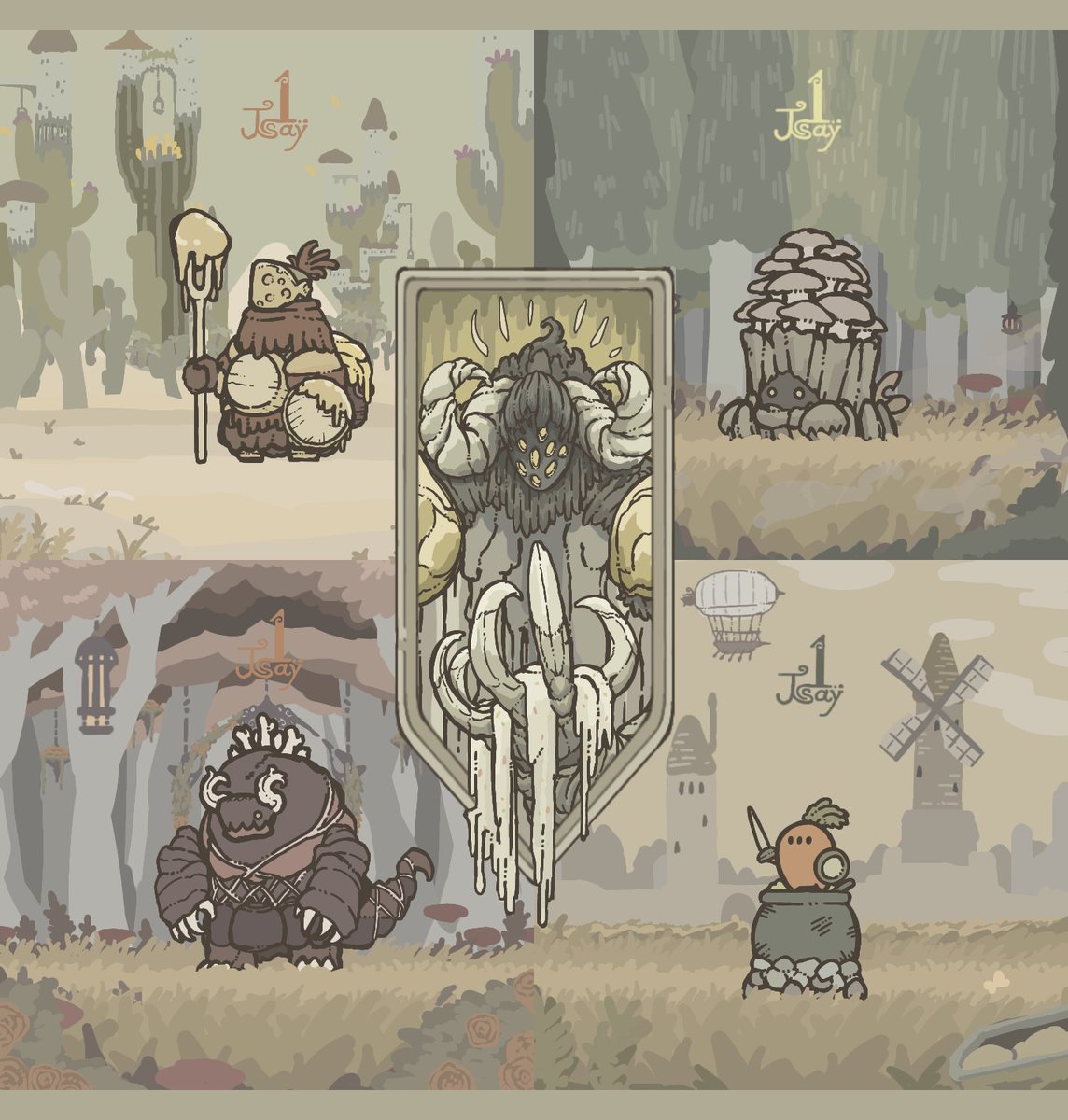 シチューの魔物達　#イラスト