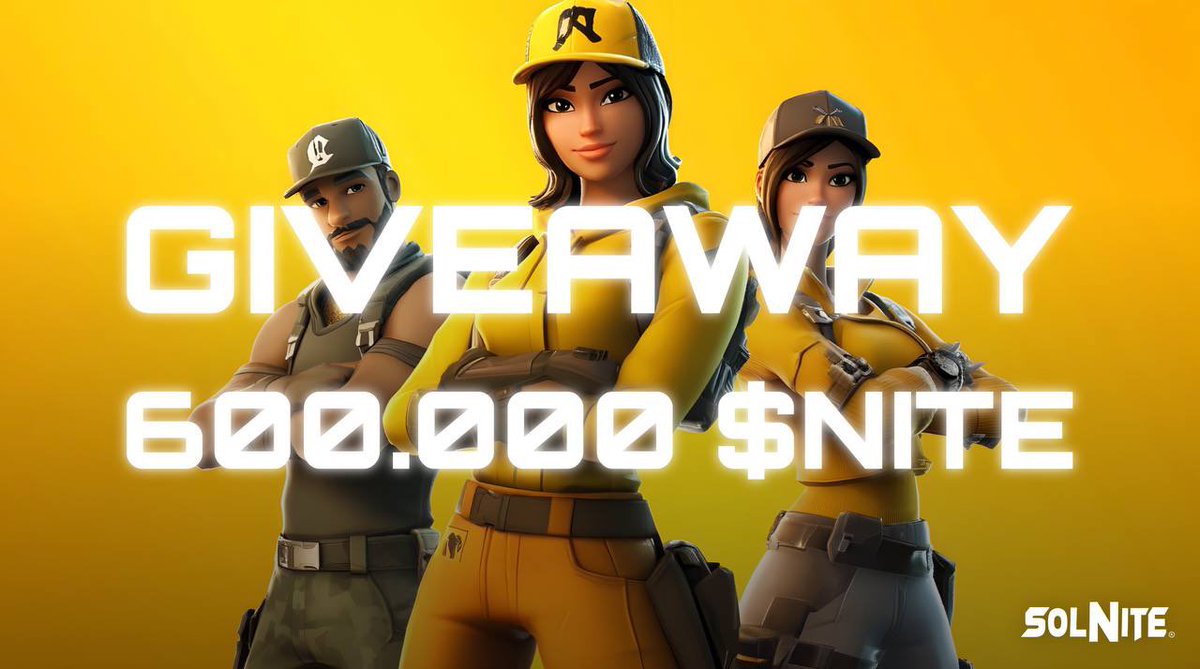 Let's run a quick giveaway for those that are active rn.

Will last for 12 hours with a reward pool of 600,000 $NITE ($300).

Follow these simple steps to participate 👇:

📌 Join the Telegram: t.me/solnite_army

📌 Like and repost this: x.com/solnitegame/st…

📌 Do the
