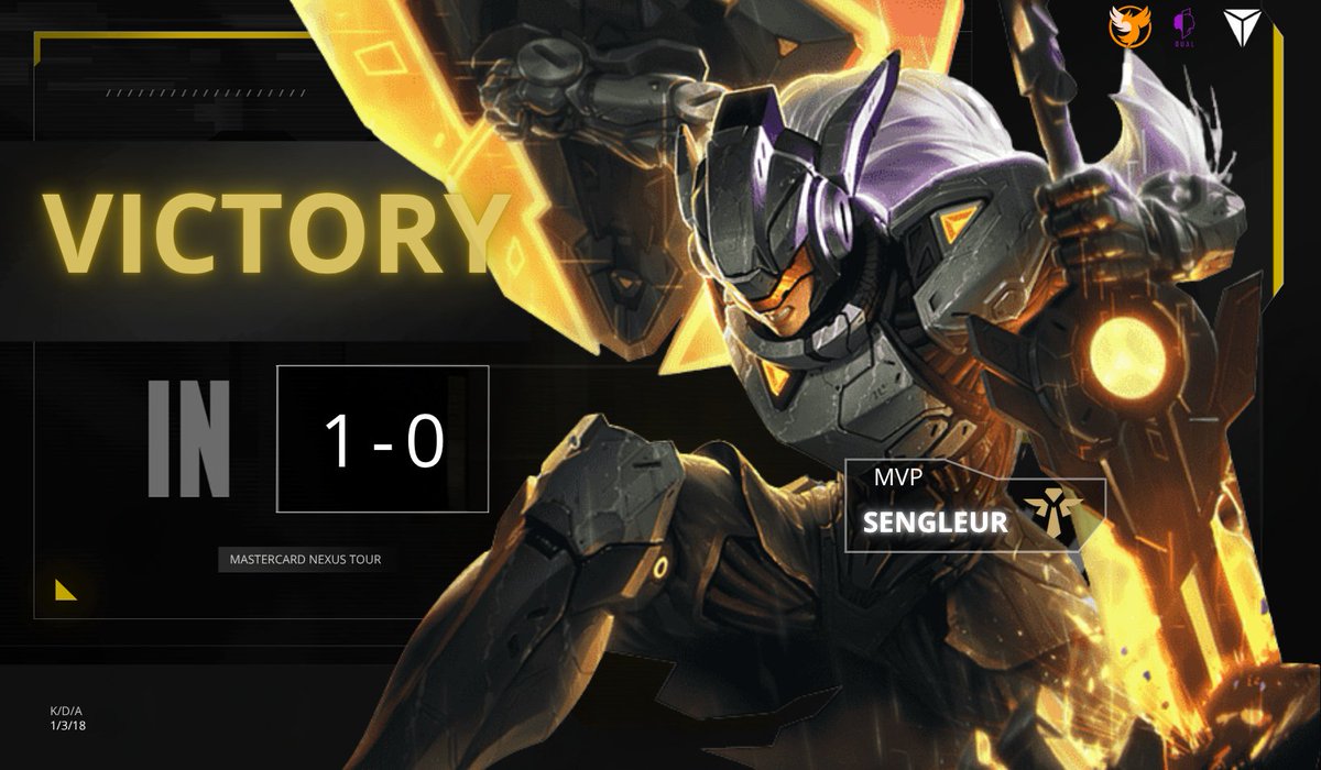 On s’impose sur le premier match de la journée ! 🏆
Un match propre, mais rien n’est encore joué.  

GGWP <a href="/GameWardTeam/">GameWard</a> 🤝

#RiseAsOne #HiveUp 🧡🖤