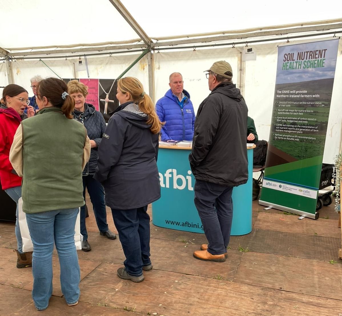 Today the Team from the Soil Nutrient Health Scheme <a href="/AfbiSoils/">AFBI_Soils</a> are exhibiting at the Ballymoney Show.  Visit the stand for more information on registering for the scheme and to hear about the training that is available.
#AFBIScience #AFBIResearch #SNHS_NI