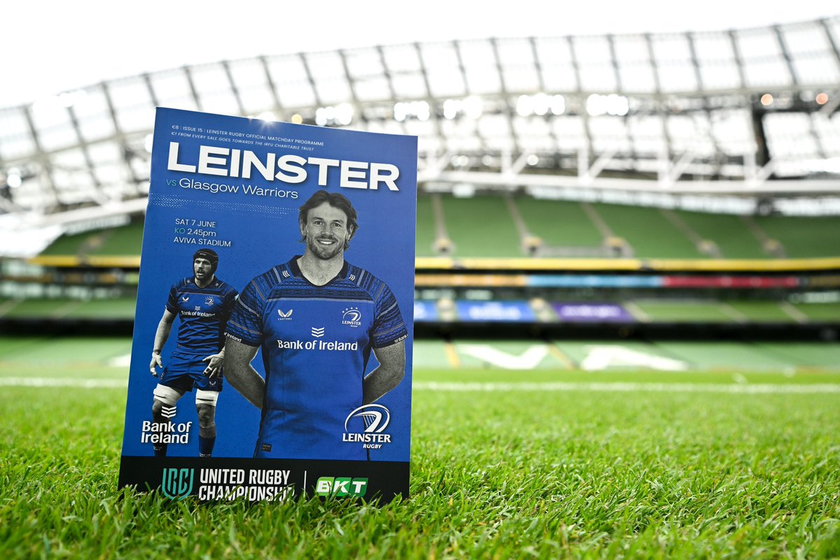 Leinster Rugby (@leinsterrugby) on Twitter photo 📘 Don't forget to pick up a copy of today's programme — €1 from every sale goes towards the <a href="/IRFUCharTrust/">IRFUCharitableTrust</a>
In this issue:
🎙️ Ryan Baird & Conor O'Tighearnaigh interviews
👀 Club in Focus: <a href="/StillorRathRFC/">Stillorgan-Rathfarnham RFC</a>
1️⃣2️⃣5️⃣ years of <a href="/DLSPFCRugby/">DLSP FC</a>
#LEIvGLA #NeverLessThanEverything 📘 Don't forget to pick up a copy of today's programme — €1 from every sale goes towards the <a href="/IRFUCharTrust/">IRFUCharitableTrust</a>
In this issue:
🎙️ Ryan Baird & Conor O'Tighearnaigh interviews
👀 Club in Focus: <a href="/StillorRathRFC/">Stillorgan-Rathfarnham RFC</a>
1️⃣2️⃣5️⃣ years of <a href="/DLSPFCRugby/">DLSP FC</a>
#LEIvGLA #NeverLessThanEverything