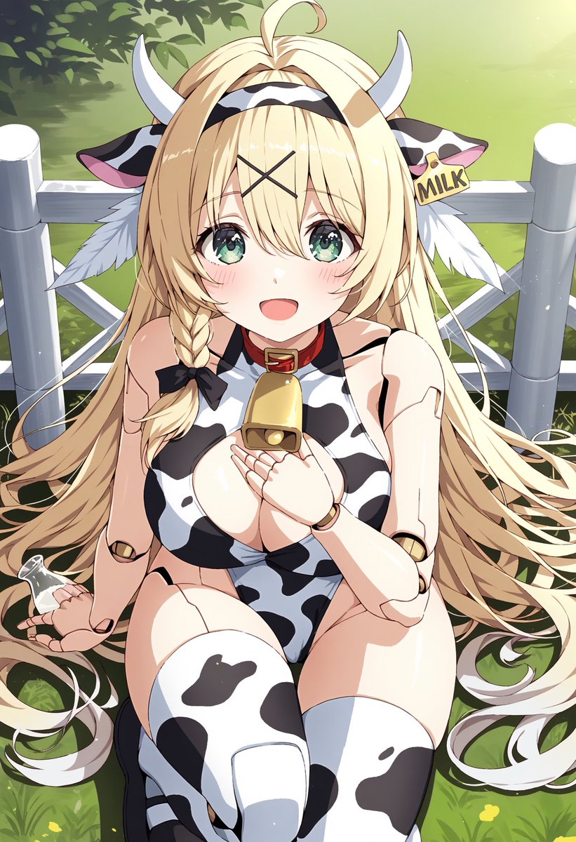 AIrobot_ion's tweet image. 「はわ、わたしウシさんになっちゃいました…!?」