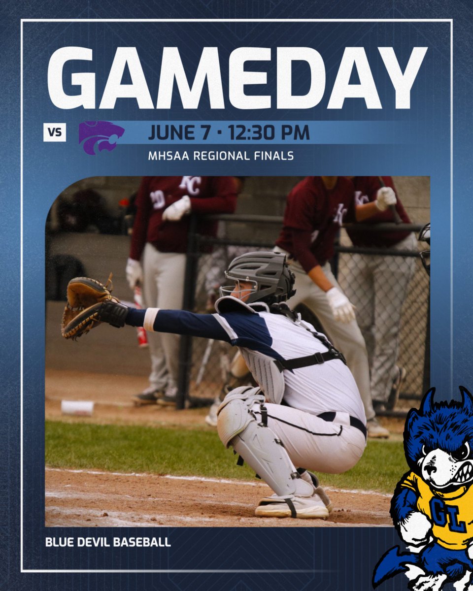 Good luck to our Blue Devil Baseball team in the MHSAA Regional Finals today! If the Blue Devils win their first game, they will play in the Quarterfinals later today. The games will be played at Lakeshore and begin at 12:30PM. #ForksUp #GrittyDevs