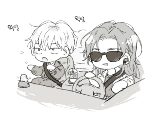 강창호 옆에서 쉴 새 없이 쫑알거리는 김왹져가 좋다고 말해 
#창호기려