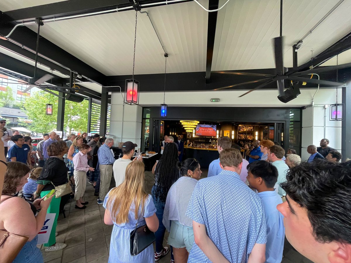 In Alexandria, former Gov. Terry McAuliffe is speaking at an event for LG Democratic candidate Levar Stoney. He talked about him and Stoney working to restore voting rights to 200,000 Virginians during his admin. Stoney was his Secretary of the Commonwealth.