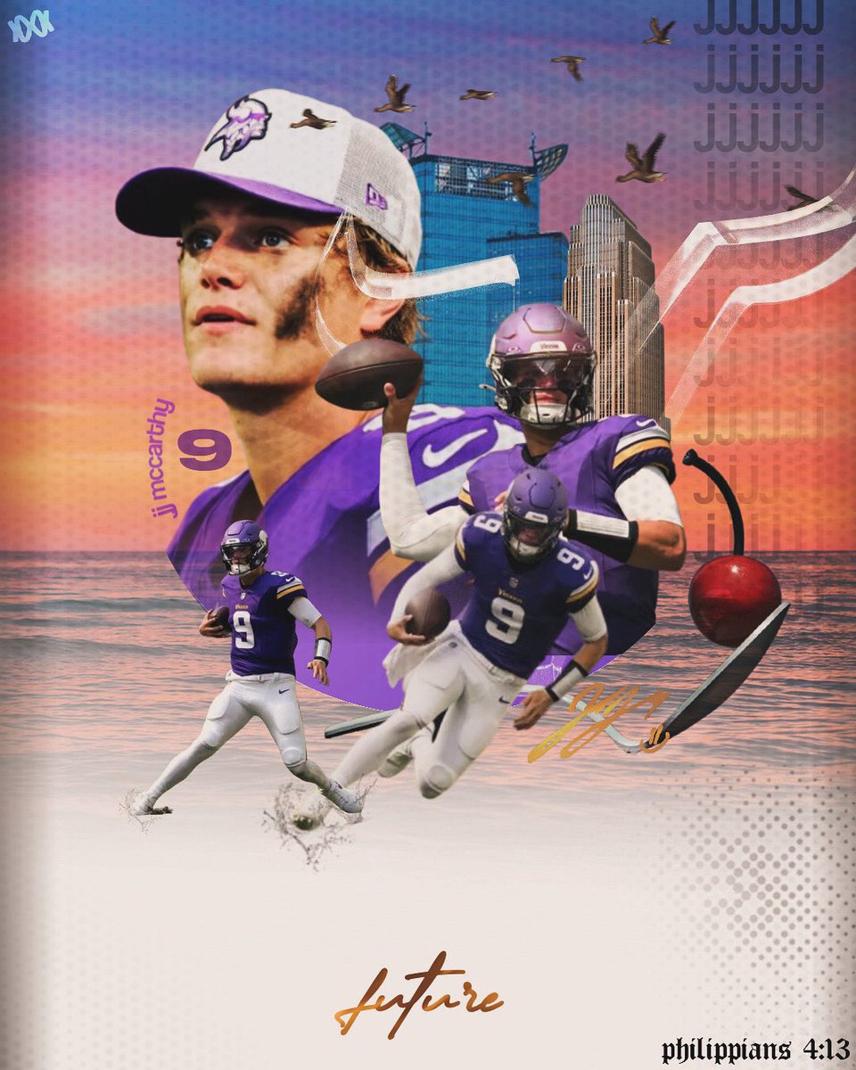 SchultzGraphics's tweet photo. the franchise kid, @jjmccarthy09 https://t.co/ne8S5bz5hO