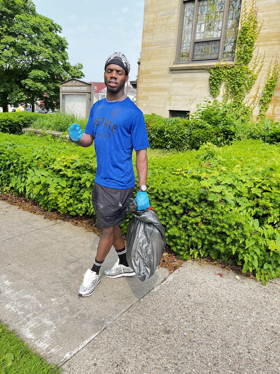 Annual community clean-up in action 🗑️ 🧹