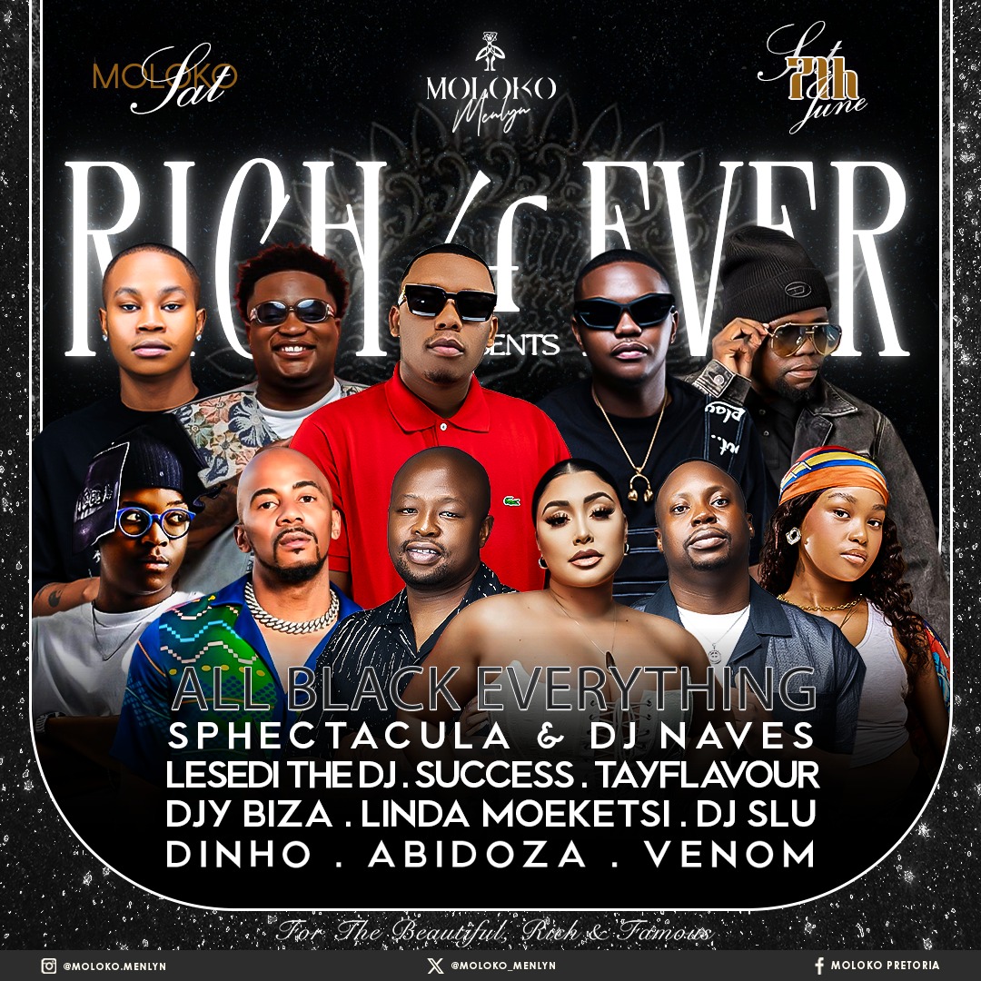 @Leo_Big L (@mutombo_lionel) on Twitter photo #Rich4everSaturdays, join us tonight <a href="/Moloko_Menlyn/">Moloko Menlyn</a> .
<a href="/sbokhuzy/">SBOKHUZY 🇿🇦</a> <a href="/Thabang_Den/">Thabang</a> <a href="/Djyeankeyz/">♣Deejay yeankeyz♣</a> <a href="/PoizonDaGodfada/">Poizon The Godfather</a> <a href="/kodisang75/">omphile kodisang</a> <a href="/Emulsypro/">Protect ncube</a> #Rich4everSaturdays, join us tonight <a href="/Moloko_Menlyn/">Moloko Menlyn</a> .
<a href="/sbokhuzy/">SBOKHUZY 🇿🇦</a> <a href="/Thabang_Den/">Thabang</a> <a href="/Djyeankeyz/">♣Deejay yeankeyz♣</a> <a href="/PoizonDaGodfada/">Poizon The Godfather</a> <a href="/kodisang75/">omphile kodisang</a> <a href="/Emulsypro/">Protect ncube</a>
