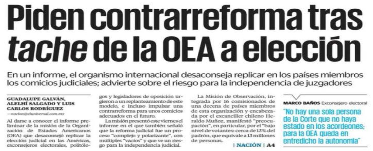 JLozanoA's tweet image. ⚠️ La verdad no peca, pero incomoda. 

Si no quieren críticas -nacionales e internacionales- contengan su insaciable apetito de poder. 

La #ElecciónJudicial es un auténtico fraude e implica la destrucción de la democracia y la república. 

@OEA_oficial