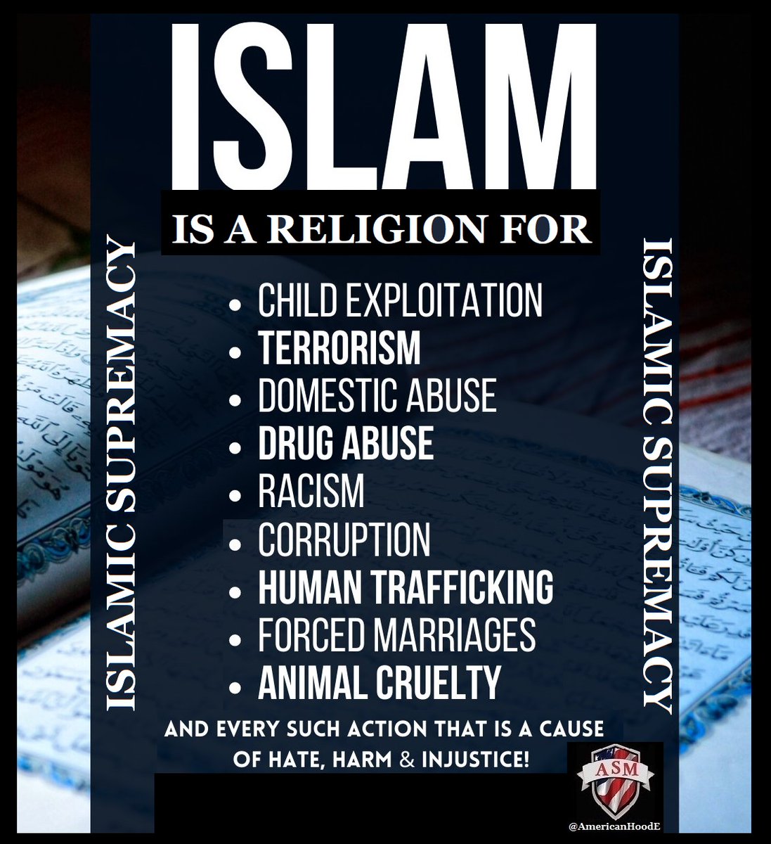<a href="/RealJamesWoods/">James Woods</a> Most excused and protected evil in the world by governments, media, and social media like ....this ...