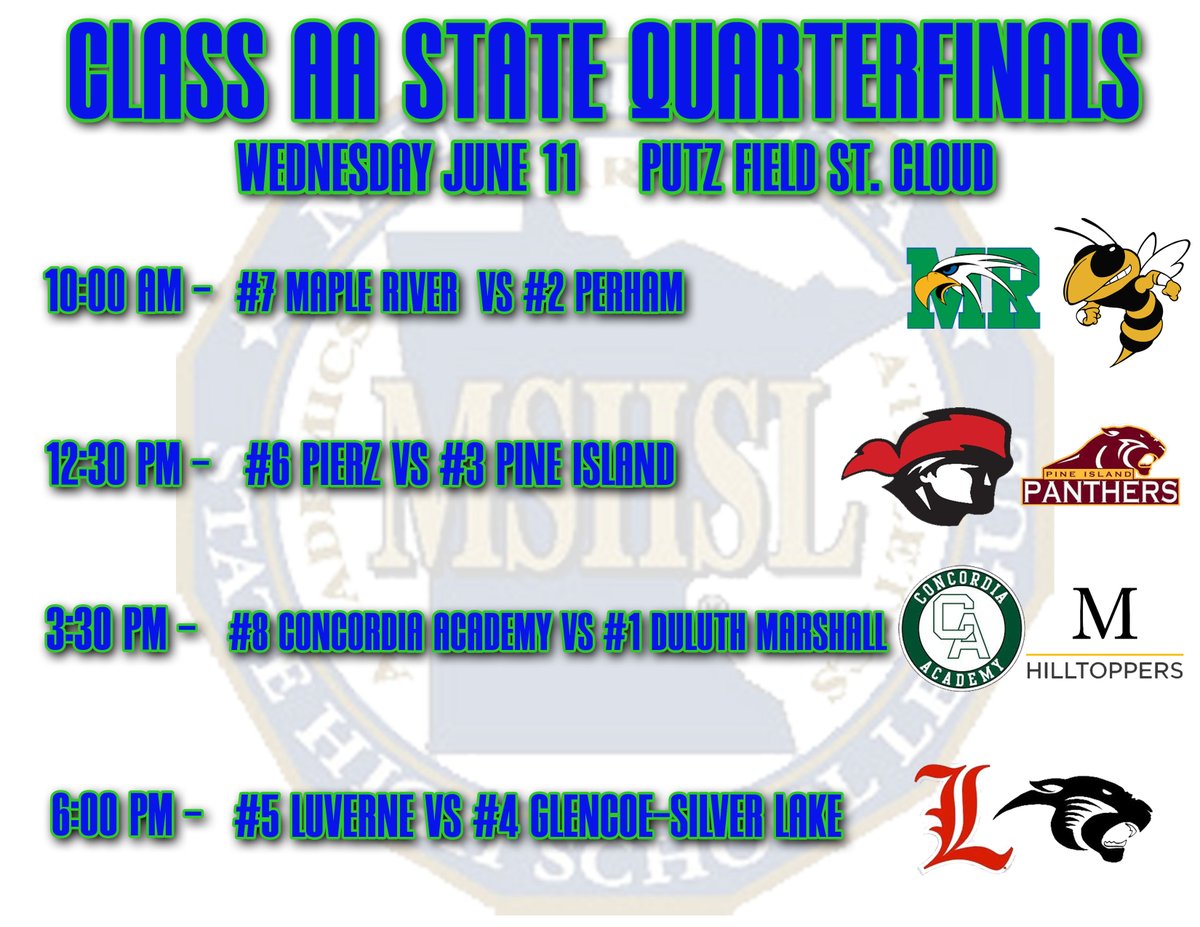 Rick Grammond (@rgrammond) on Twitter photo The Class AA State Baseball Tournament begins on Wednesday at Putz Field in St. Cloud and the <a href="/pierzpioneers/">Pierz Activities</a> are the #6 seed and will play #3 seed Pine Island at 12:30 pm! GO PIONEERS! The Class AA State Baseball Tournament begins on Wednesday at Putz Field in St. Cloud and the <a href="/pierzpioneers/">Pierz Activities</a> are the #6 seed and will play #3 seed Pine Island at 12:30 pm! GO PIONEERS!
