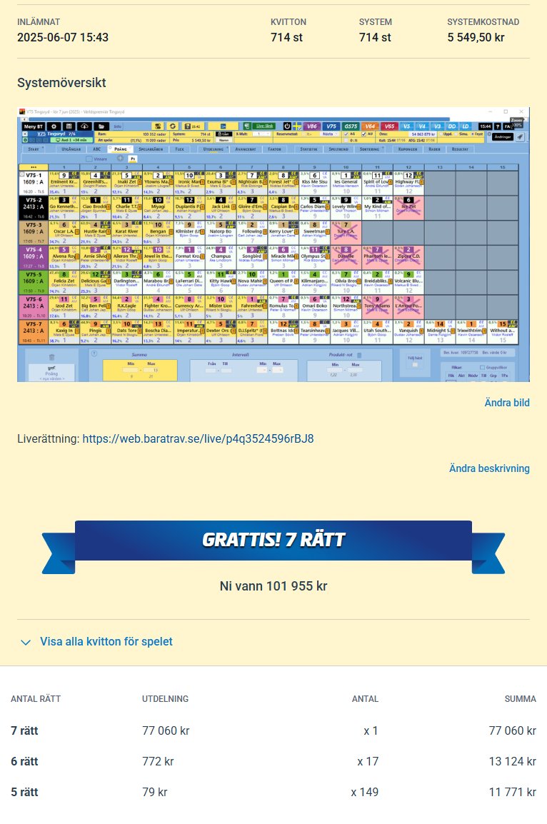 Tack för en grym stream alla som deltog idag 🥰samt ❤️till alla subs, giftedsubs och nya följare‼️

Streamlappen satt (1 av 2) 💰💵🥳

👇Hygglig rank på världens bästa <a href="/baratrav/">baratrav.se</a>