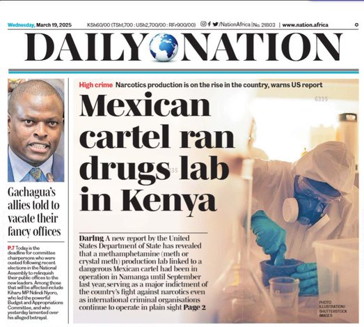 AfroEconomicus's tweet photo. Suddenly, Kenya has become:

1. Mexican drug cartels production hub
2. Global counterfeits market hub
3. Regional weapons smuggling hub 
4. Regional gold smuggling hub

(4 Headlines March 19th- June 7th 2025)

Guys, they are destroying this country more &amp; faster than you think. https://t.co/WTOmiR3r0j