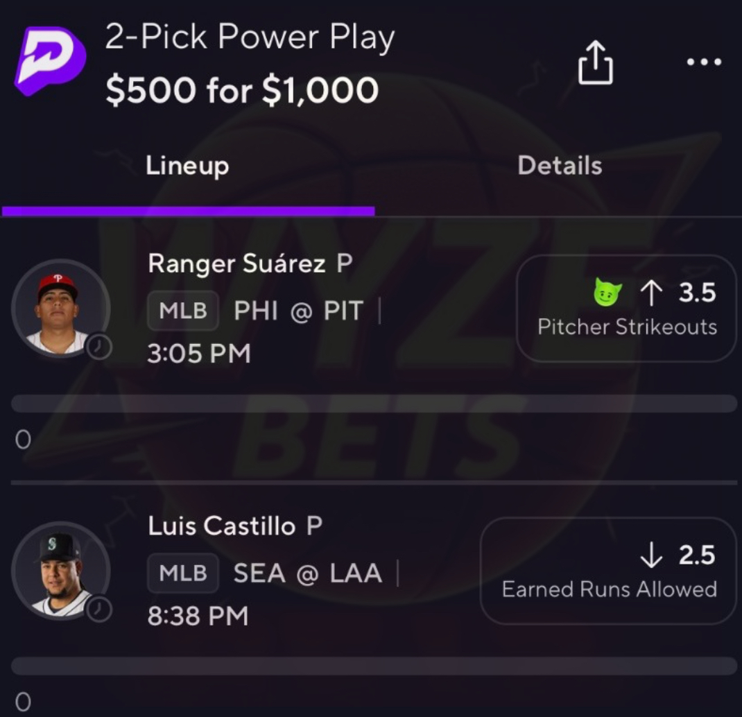 🌙 Late-MLB ⚾️🔒IF this parlay cashes I’ll GIVEAWAY $$$ to SOMEONE who LIKES/RT’s

MUST Be Following <a href="/WyzeBets/">WyzeBets™</a> 

#GamblingX | #PrizePicks