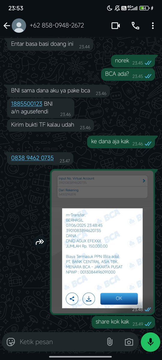 BkIna4177's tweet photo. @PromoteWariaa @TsVivi00  parah banyak habis TF di blokir wkwk https://t.co/FX8wf5fVTq