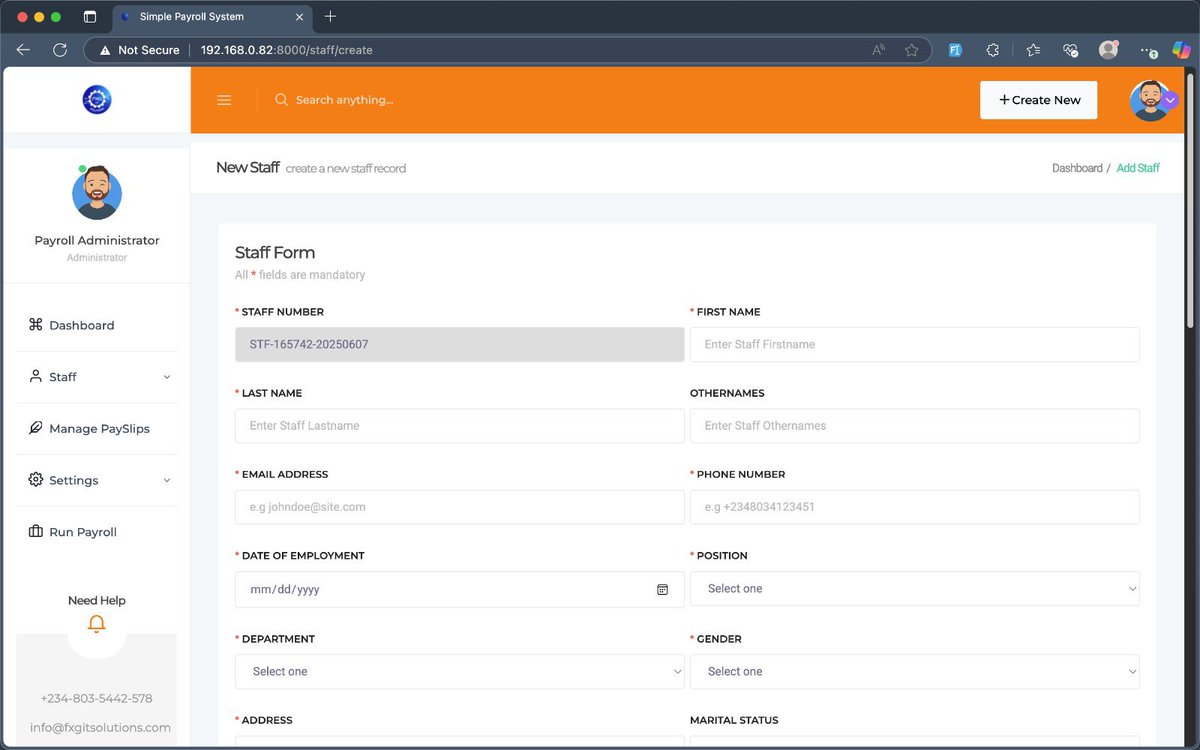 official_gbeng's tweet image. I just finished building a simplified payroll application that can help you streamline staff management, payslip generation and payroll operations for small to medium sized organisation. Send a DM if you need this for your company. It can be customised to your needs