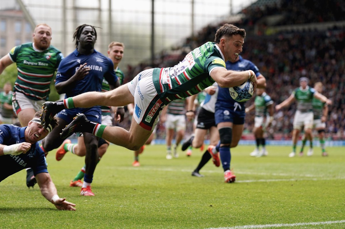 jjgiddens's tweet image. Leicester Tigers beat Sale Sharks in the Gallagher Premiership play-off semi-final at Mattioli Woods Welford Road Stadium