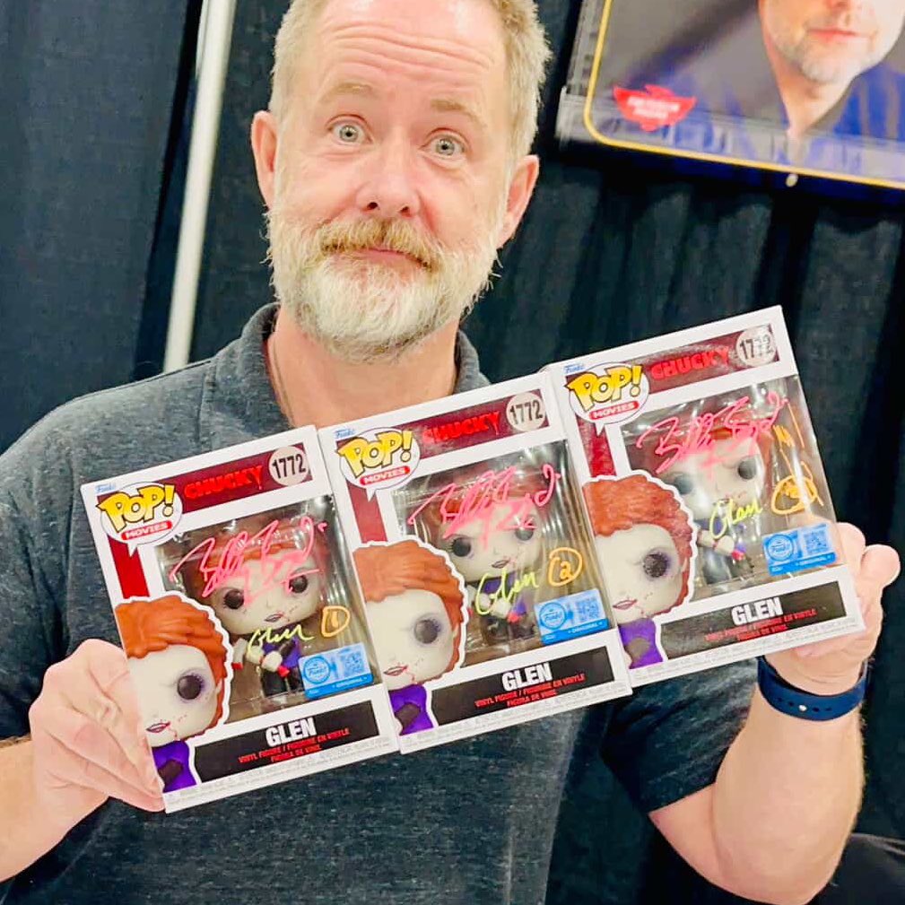 FunkoPOPsNews's tweet image. That was quick! Check out this awesome signing, Billy Boyd and Glen! Thanks @funkoslayer ~ #Chucky #Glen #FPN #FunkoPOPNews #Funko #FunkoPOP