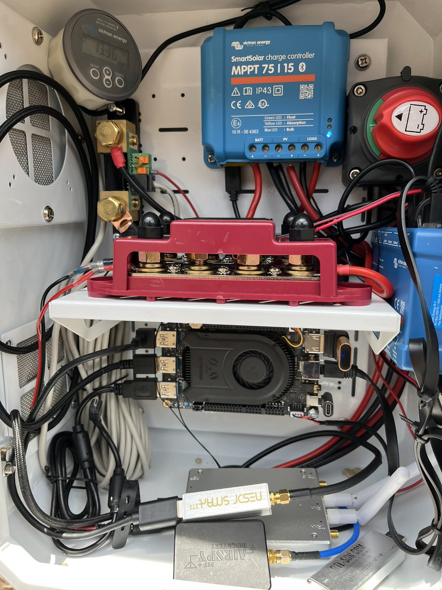Sun’s out, rain’s gone, and I’ve got <a href="/rustdesk/">rustdesk</a> connectivity to my remote SDR lookout—DragonOS running on the <a href="/LattePandaCN/">LattePanda</a>, with the <a href="/Nooelec/">Nooelec</a> XTR (for those &gt;1990 MHz signals) picking up passing direct-to-cell satellites. 🛰️