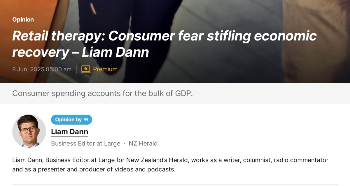 What I'd say to you is, ignore the numbers, disregard the facts. Instead read Liam's columns &amp; accept it's all your fault for not maxing out your credit cards, you sad sack, sitting on the sidelines, cost of living crisis, lost your  j̶o̶b̶ confidence,  losers.
#ToryDann #NZpol