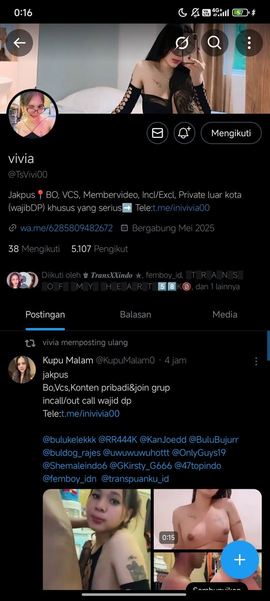 BkIna4177's tweet photo. @PromoteWariaa @arianaz222 @ladyboymagic @BulluBaok @Bulumatta @OnlyGuys19 @bulukelekkk @tgirlonly_ @plsrftsy @pecintaladyboys @KanJoedd @RR444K @onlytgirl69 https://t.co/aFPsMJfsaJ