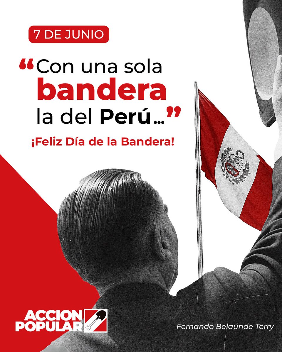 🇵🇪 Con orgullo y patriotismo hoy celebramos el Día de la #Bandera, conmemorando el 145° aniversario de la Batalla de Arica, donde nuestros héroes ofrendaron su vida por el Perú. 

Con una sola bandera, la del Perú. Con un solo himno, el de la patria. Con un solo lema…