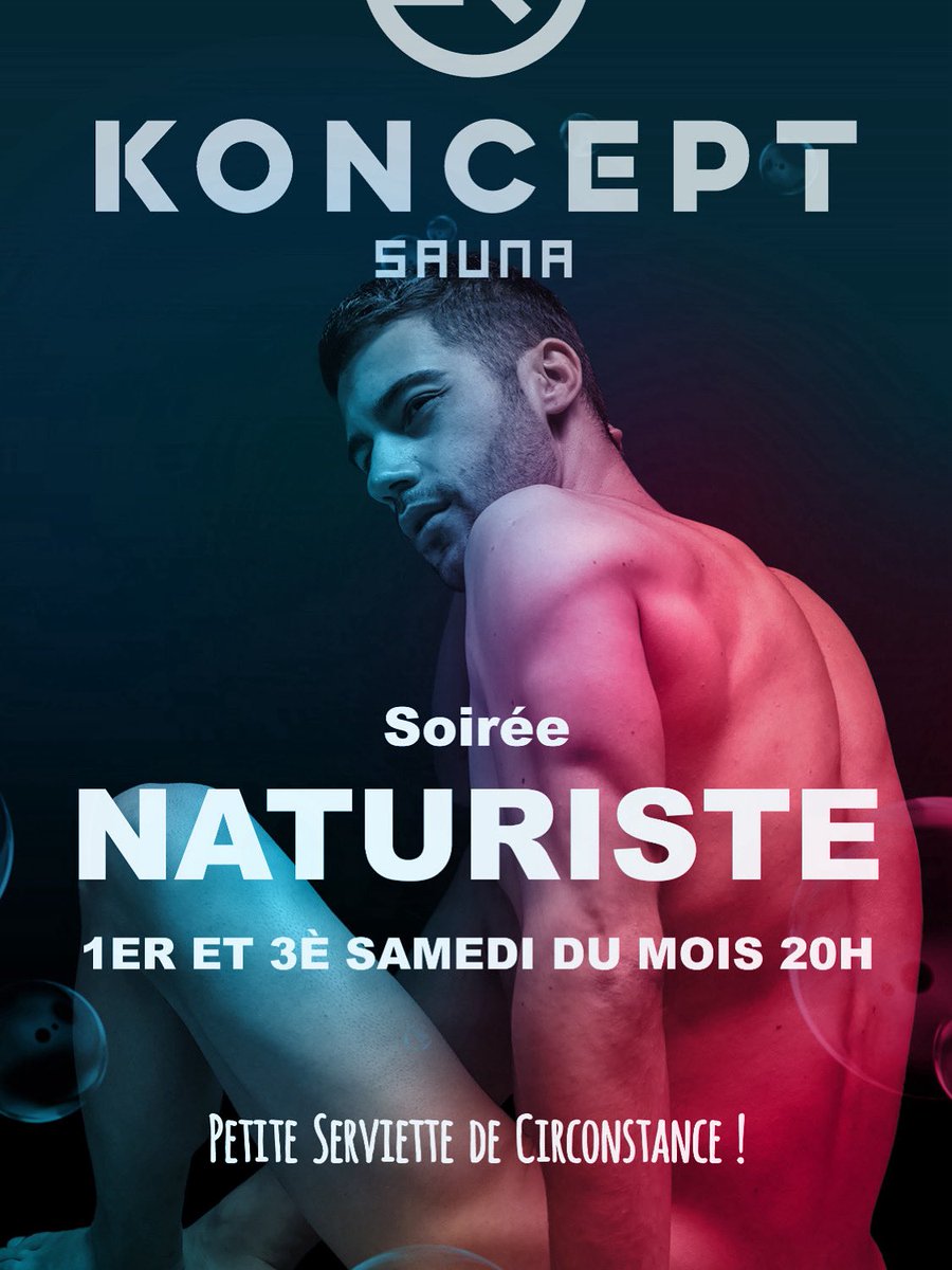 🌙 Soirée Naturiste – Ce soir dès 20h
1er samedi du mois = zéro tissu, 100% ambiance 🔥
🧖‍♂️ Liberté, respect, plaisir assumé
📍Koncept Sauna Montpellier
⚠️ Public adulte et respectueux
La direction se réserve le droit d’admission

#KonceptSauna #Naturiste #Montpellier #SaunaNight