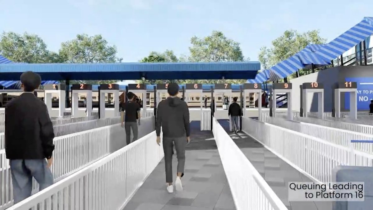 Northern Railway (@railwaynorthern) on Twitter photo #PassengerFirst!
This transformative plan is redefining how crowds move at our busiest stations
✅Demarcated zones for unreserved passengers
✅Seamless boarding pathways
for reserved travellers
Smarter flow. Smoother journeys.
<a href="/RailMinIndia/">Ministry of Railways</a> @RITESLimited
#PassengerFirst #PassengerFirst!
This transformative plan is redefining how crowds move at our busiest stations
✅Demarcated zones for unreserved passengers
✅Seamless boarding pathways
for reserved travellers
Smarter flow. Smoother journeys.
<a href="/RailMinIndia/">Ministry of Railways</a> @RITESLimited
#PassengerFirst