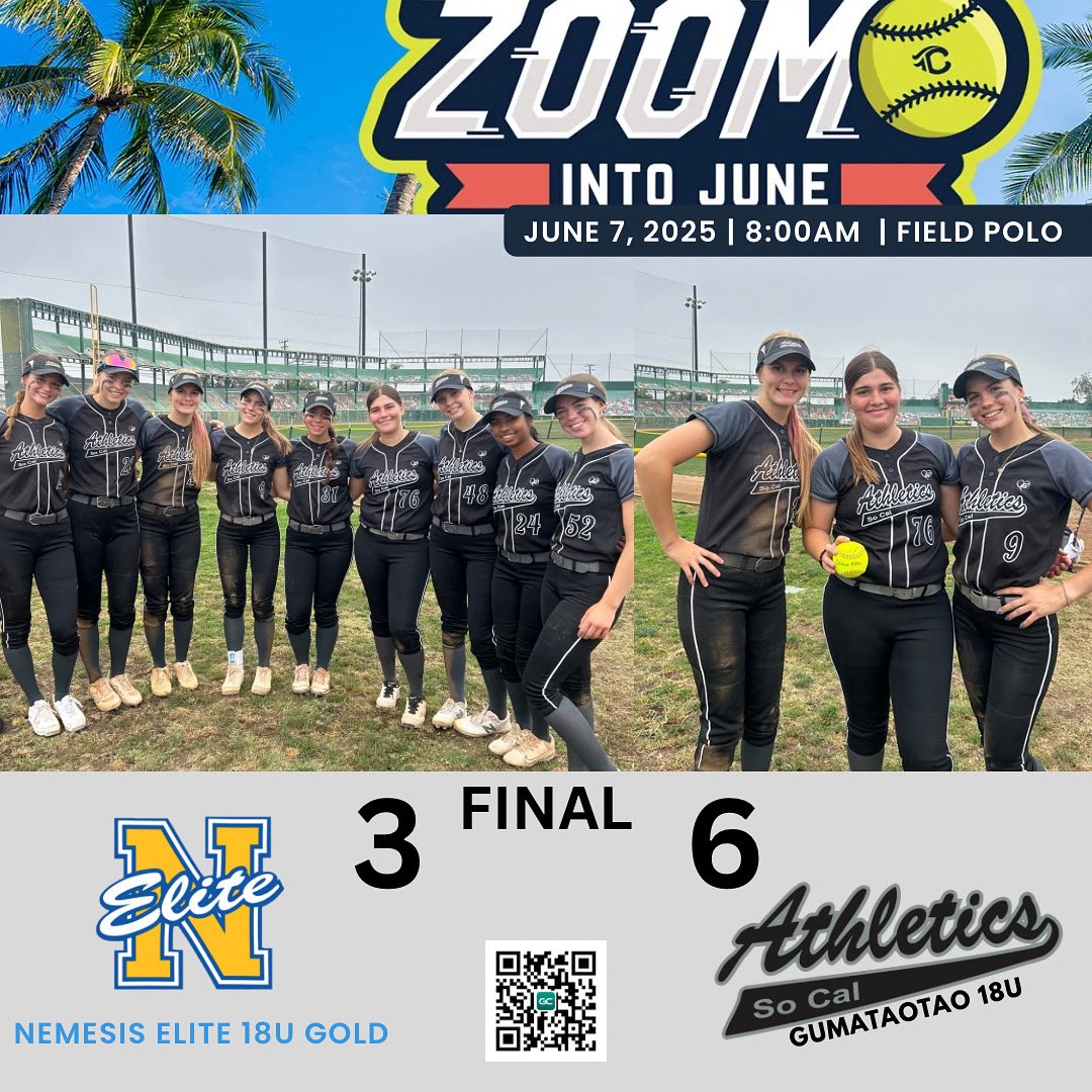 So Cal Athletics Gumataotao (@scas_gumataotao) on Twitter photo Starting off summer when a W and the first 💣. Come check us out at 11:30am. <a href="/TCSFastpitch/">TC Fastpitch</a> #zoomintojune2025 #LionsOnly🦁 #Mighty9 #summer🥎 Starting off summer when a W and the first 💣. Come check us out at 11:30am. <a href="/TCSFastpitch/">TC Fastpitch</a> #zoomintojune2025 #LionsOnly🦁 #Mighty9 #summer🥎
