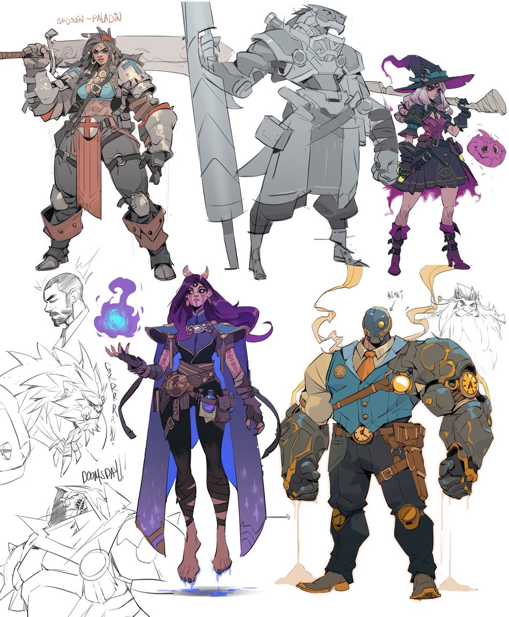 Art Spam of the week, Collection of some old character concepts for a project! 
#characterdesign #artspam #pyroow