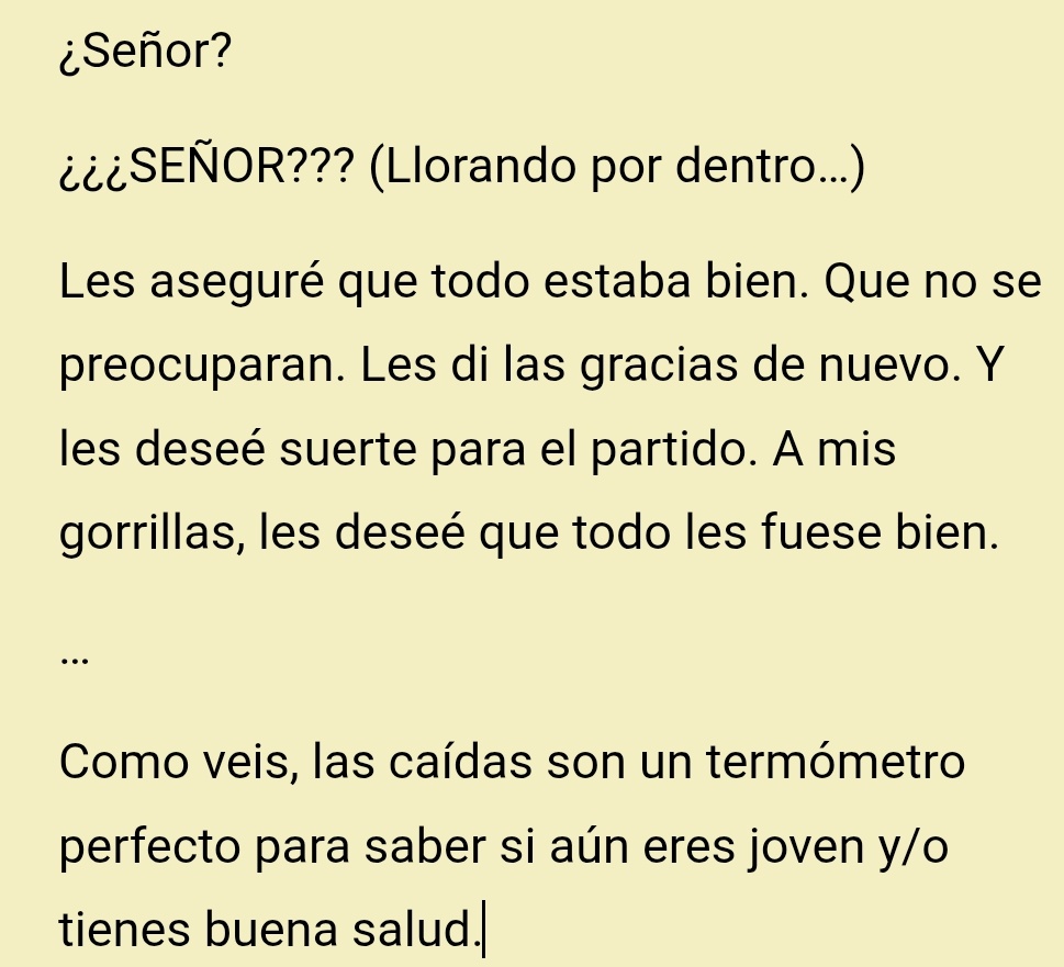 Diario de un 'esclerosista'.

Parte 1.
Teoría de las caídas