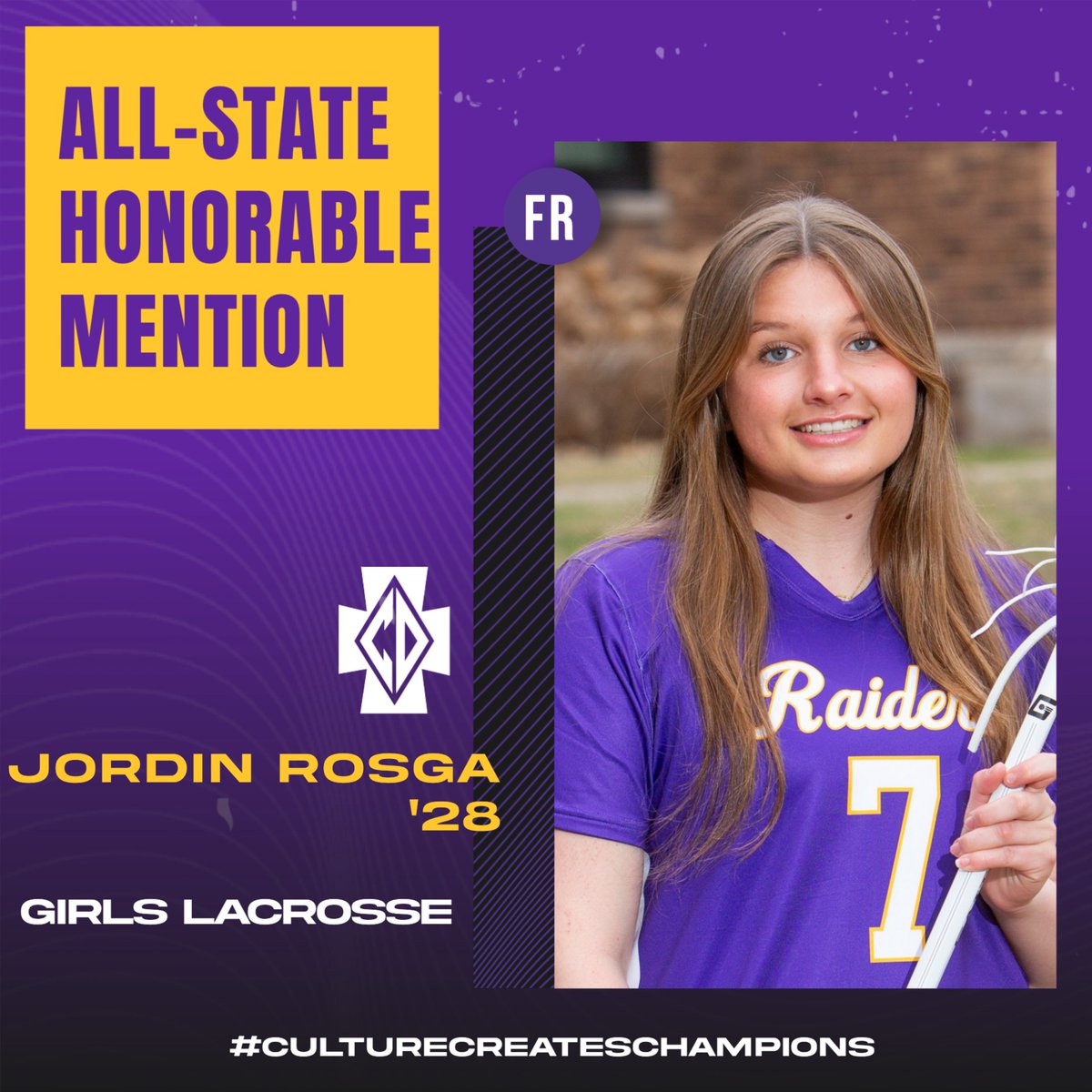 Congratulations to <a href="/cdh/">笑</a>.glax Jordin Rosga '28 who was named All-State Honorable Mention.