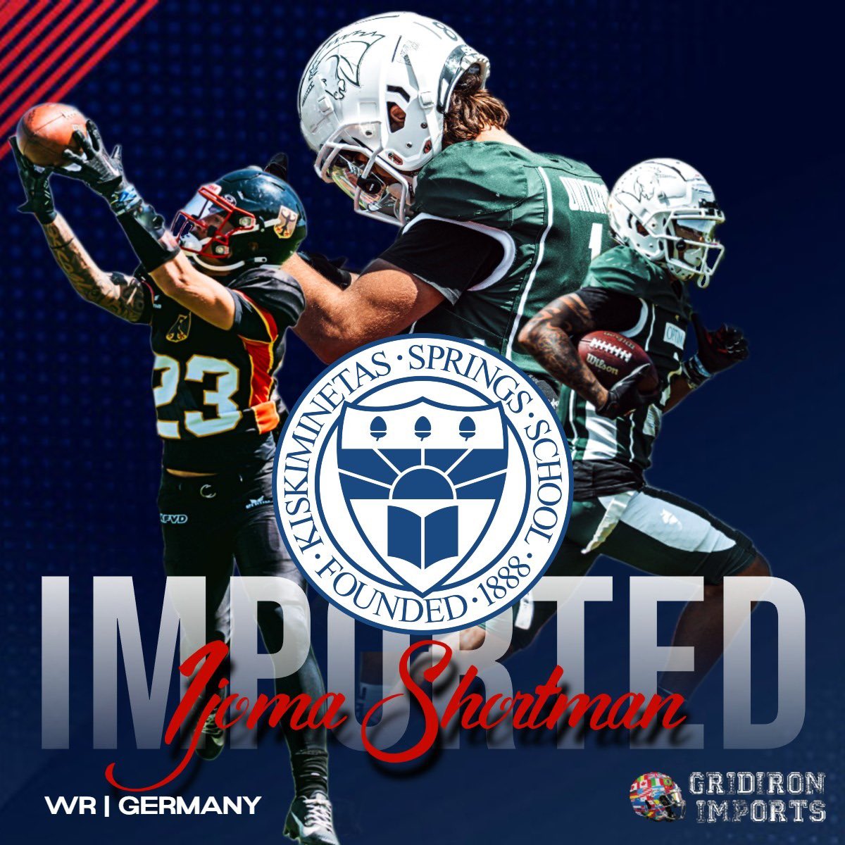 Gridiron Imports Foundation (@gridironimports) on Twitter photo Congratulations to standout WR <a href="/ijoshrtmn_23/">Ijoma Shortman</a> on his acceptance and decision to Post Grad at <a href="/TheKiskiSchool/">The Kiski School</a>! From the Unicorns to the National Team, he has evolved into a legit playmaker!
<a href="/kiskiprepfb/">Kiski Football</a> <a href="/KiskiAthletics/">Kiski Athletics</a> <a href="/CoachSmetanka/">Aaron Smetanka</a> Congratulations to standout WR <a href="/ijoshrtmn_23/">Ijoma Shortman</a> on his acceptance and decision to Post Grad at <a href="/TheKiskiSchool/">The Kiski School</a>! From the Unicorns to the National Team, he has evolved into a legit playmaker!
<a href="/kiskiprepfb/">Kiski Football</a> <a href="/KiskiAthletics/">Kiski Athletics</a> <a href="/CoachSmetanka/">Aaron Smetanka</a>
