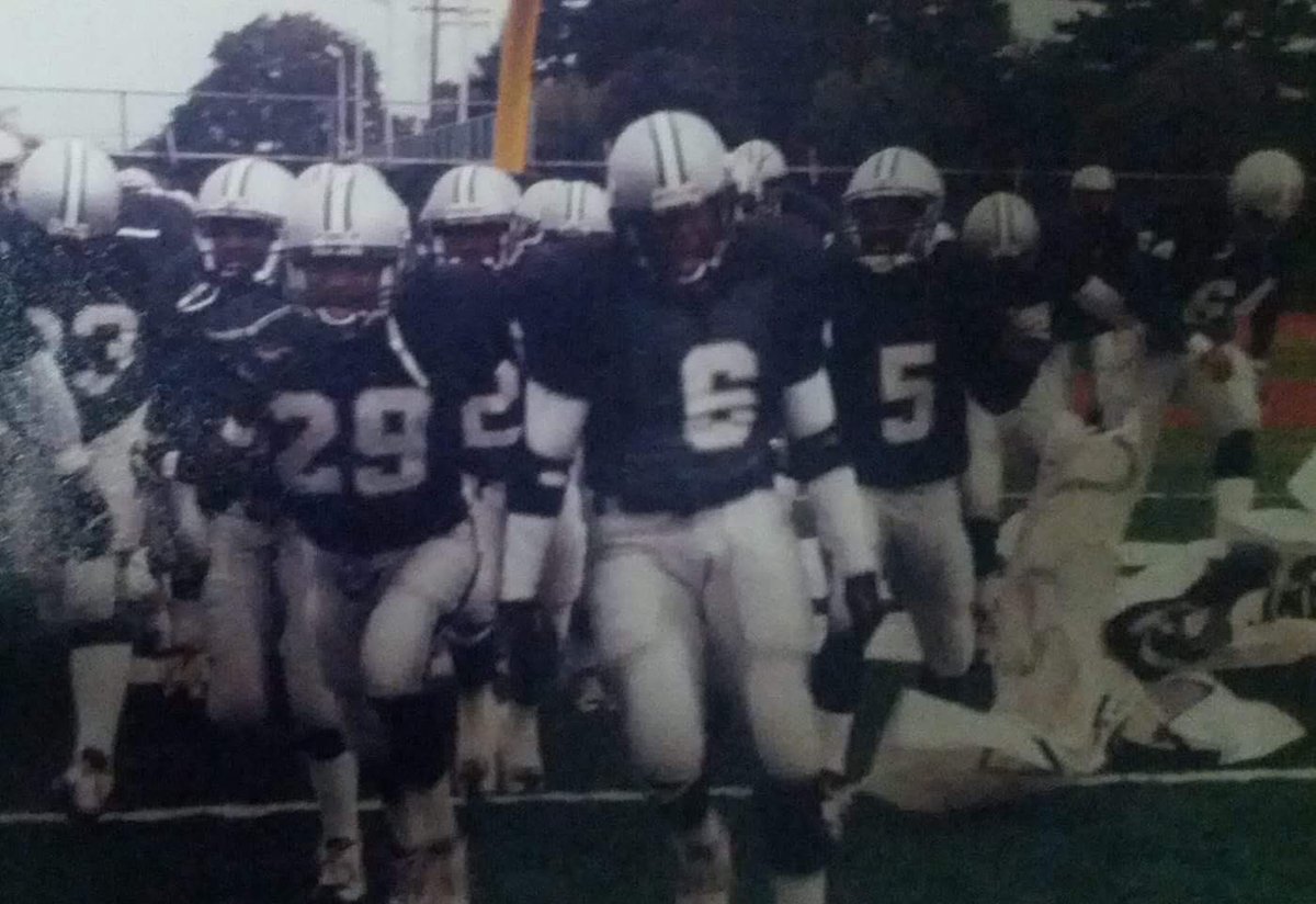 We talking to one of my players about the good ol’ days with the Black and Grey. 
Harrisburg High was a time.