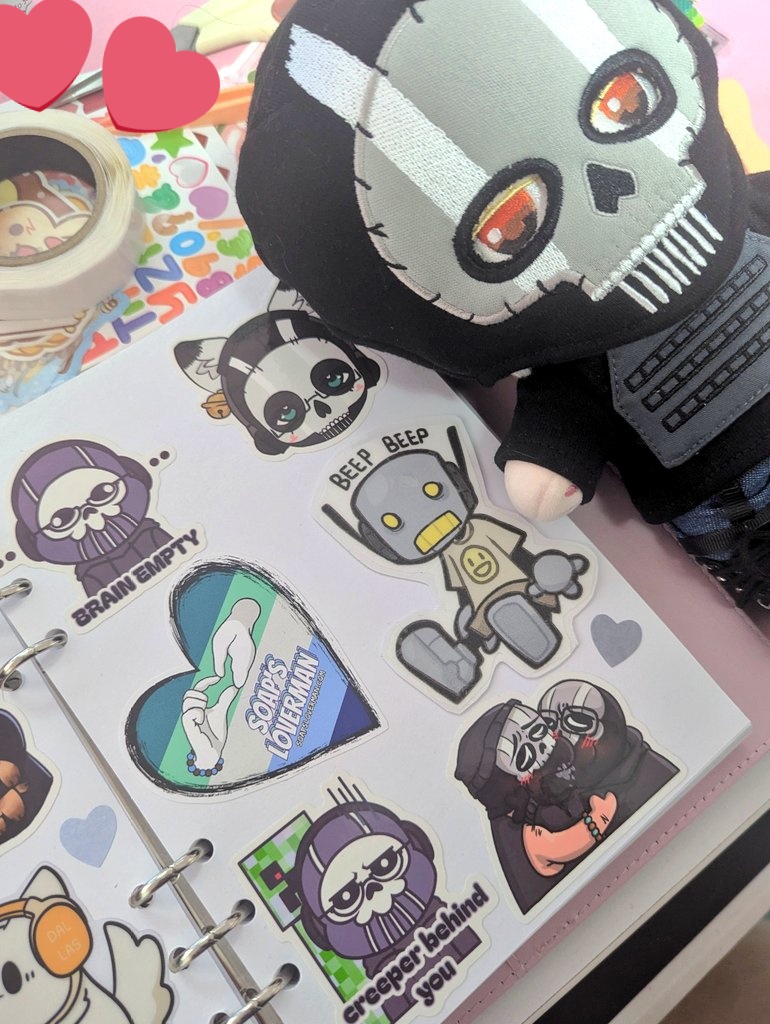 Do you collect anything? I love collecting stickers, cards, paper goods and ribbons from friends/shops/cons! I had a blast putting them in my sticker book and can't wait to fill more pages!